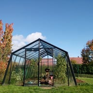 ACD 12x20 Sloping Wall Greenhouse Black - same-width model photograph; different length