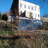 ACD 12x20 Sloping Wall Greenhouse Black - same-width model photograph; different length