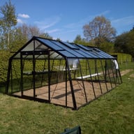 ACD 12x20 Sloping Wall Greenhouse Black - same-width model photograph; different length