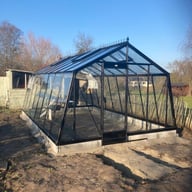 ACD 12x20 Sloping Wall Greenhouse Black - same-width model photograph; different length