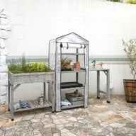 Nursery Greenhouse 4 Tier - Grey Wash - image 2