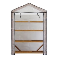Nursery Greenhouse 4 Tier Wide - Natural - image 2