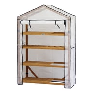 Nursery Greenhouse 4 Tier Wide - Natural - image 5