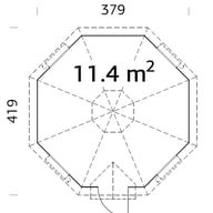 Palmako Eva 3.7mLog Cabin Dimensions