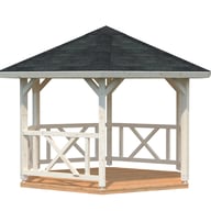 Palmako Betty 3x4m Octagonal Wooden Pavillion Natural Wood