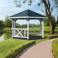 Palmako Betty 3x4m Octagonal Wooden Pavillion with White Dip
