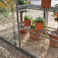 3x5 Access Exbury Mini Greenhouse Toughened Glass Shelving