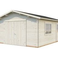 Palmako Roger 4.5m x 5.5m Wooden Garage Wooden Door White Dip