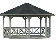 Palmako Betty 4x5m Octagonal Wooden Pavillion Grey Dip