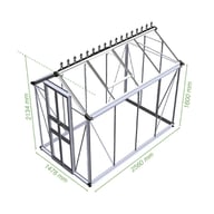 4x8 Eden Birdlip Greenhouse Line Diagram