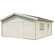 Palmako Roger 5.4m x 5.4m Wooden Garage Wooden Doors White Dip