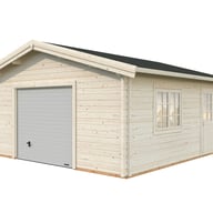 Palmako Roger 5.4m x 5.4m Wooden Garage Metal Door White Dip