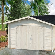 Palmako Roger 3.6m x 5.5m Wooden Garage Wooden Doors Natural