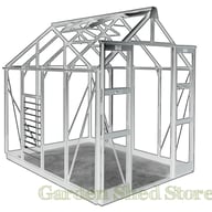 6 foot wide Elite Titan Greenhouse in Silver