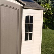 Lifetime 10x8 Plastic Shed Front Garden View