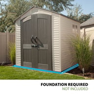 Lifetime 7x7 Plastic Shed Front Garden View