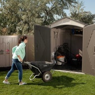 Lifetime 7x7 Plastic Shed Garden With Equipment