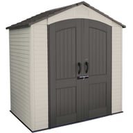 Lifetime 7x4.5 Plastic Shed Front Garden View