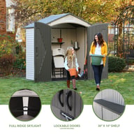 Lifetime 7x4.5 Plastic Shed Garden Lifestyle Tools
