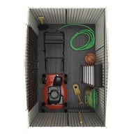 Lifetime 7x4.5 Plastic Shed Interior Top Down