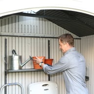Lifetime 7x4.5 Plastic Shed Interior With Couple