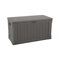 Lifetime 439 Litre Plastic Outdoor Storage Box Brown Front View