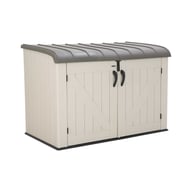 Lifetime 3x6 Horizontal Plastic Outdoor Storage Unit Front Angle