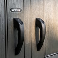 Lifetime 7x7 Plastic Shed Door Handles Detail