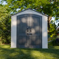 Lifetime 7x7 Plastic Shed Garden Front
