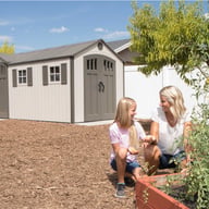 Lifetime 17.5x8 Plastic Shed Garden Family
