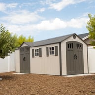 Lifetime 17.5x8 Plastic Shed Garden Setting