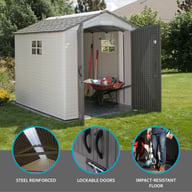 Lifetime 7x9.5 Plastic Shed Interior Workbench