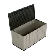 Lifetime 568 Litre Plastic Outdoor Storage Box Desert Sand Open Empty