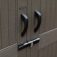 Lifetime 7x12 Plastic Shed Door Handles Detail
