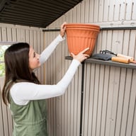 Lifetime 7x12 Plastic Shed Interior Shelf Plant