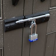 Lifetime 7x12 Plastic Shed Padlock Detail