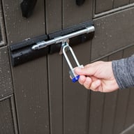 Lifetime 7x12 Plastic Shed Padlock Install