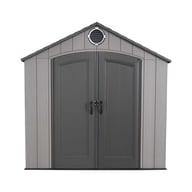 Lifetime 8x12.5 Plastic Shed Front Angle