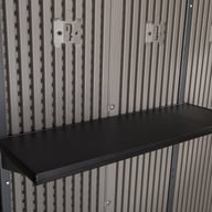 Lifetime 7x9.5 Plastic Shed Corner Shelf Detail