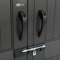 Lifetime 7x9.5 Plastic Shed Door Handles Closeup