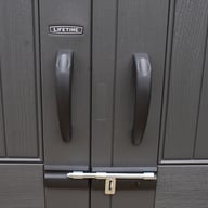 Lifetime 7x9.5 Plastic Shed Door Handles Detail