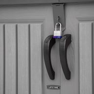 Lifetime Horizontal Plastic Outdoor Storage Unit Handle Detail Two