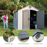 Lifetime 8x17.5 Plastic Shed Colour Feature Detail