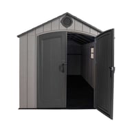 Lifetime 8x17.5 Plastic Shed Doors Open Front