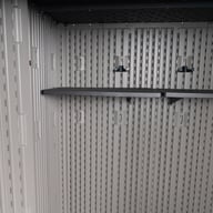 Lifetime Utility Plastic Storage Shed Doors Closed Detail