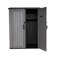 Lifetime Utility Plastic Storage Shed Doors Open Empty