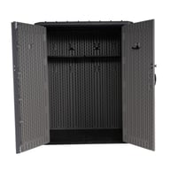 Lifetime Utility Plastic Storage Shed Doors Open Front