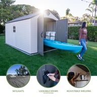 Lifetime 8x15 Plastic Shed Feature Icons