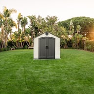 Lifetime 8x15 Plastic Shed Garden Sunset View