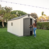 Lifetime 8x15 Plastic Shed Garden With Child